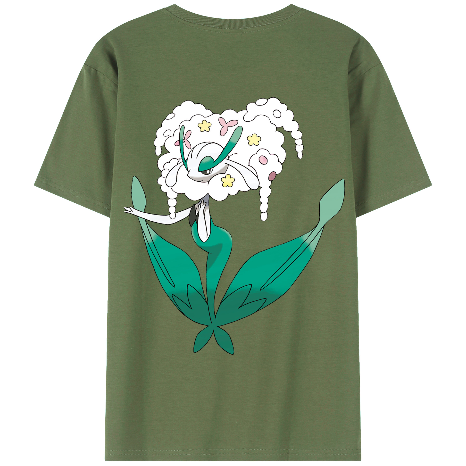 （画像用） ポケットモンスター Pokémon 綿100％ メンズ半袖Tシャツ（バックプリント） 通気性